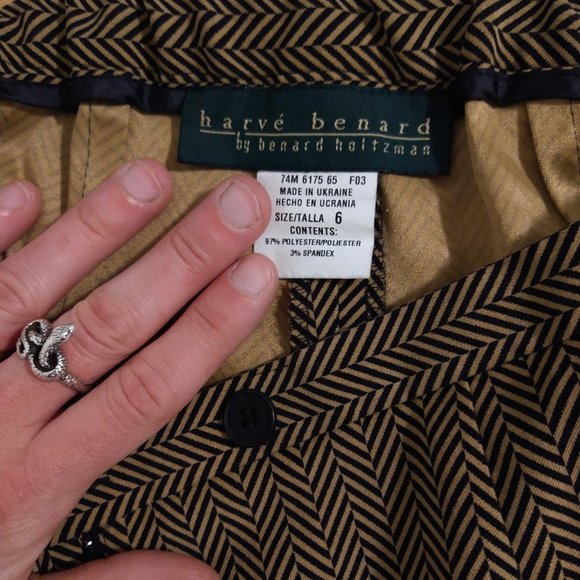 High Waist Neutral Pattern Straight Leg Trousers - Picture 4 of 4